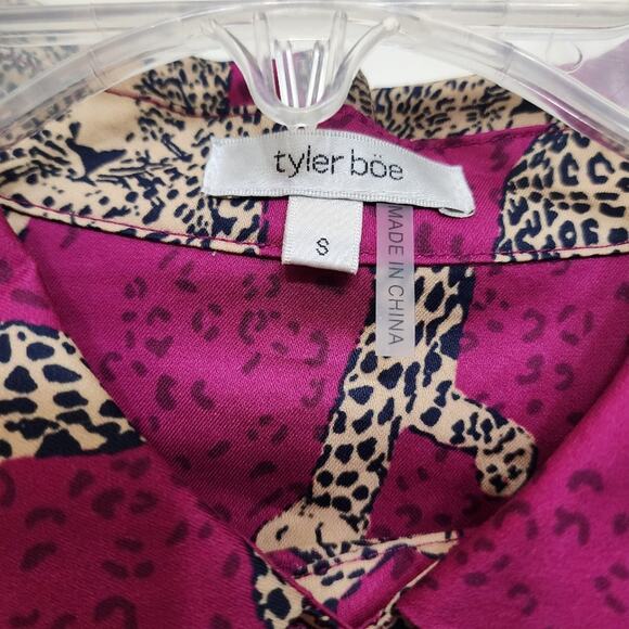 NWOT Tyler Boe Dora Pink Cheetah Tunic, Purple, Size Small - Picture 5 of 15